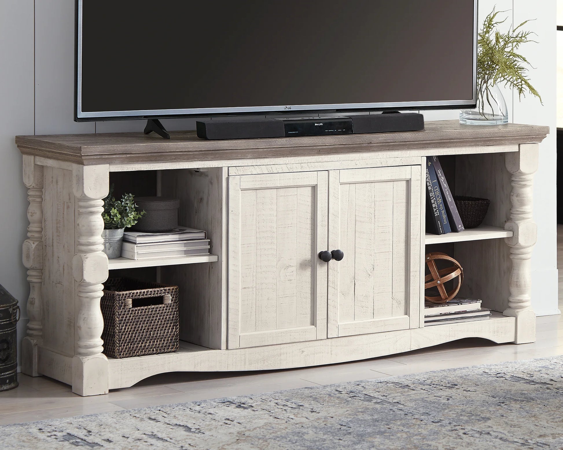 Havalance - Brown / Beige - Extra Large TV Stand - 2 Doors Havalance - Brown / Beige - Extra Large TV Stand - 2 Doors