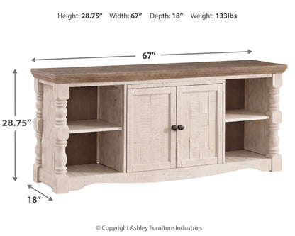 Havalance - Brown / Beige - Extra Large TV Stand - 2 Doors