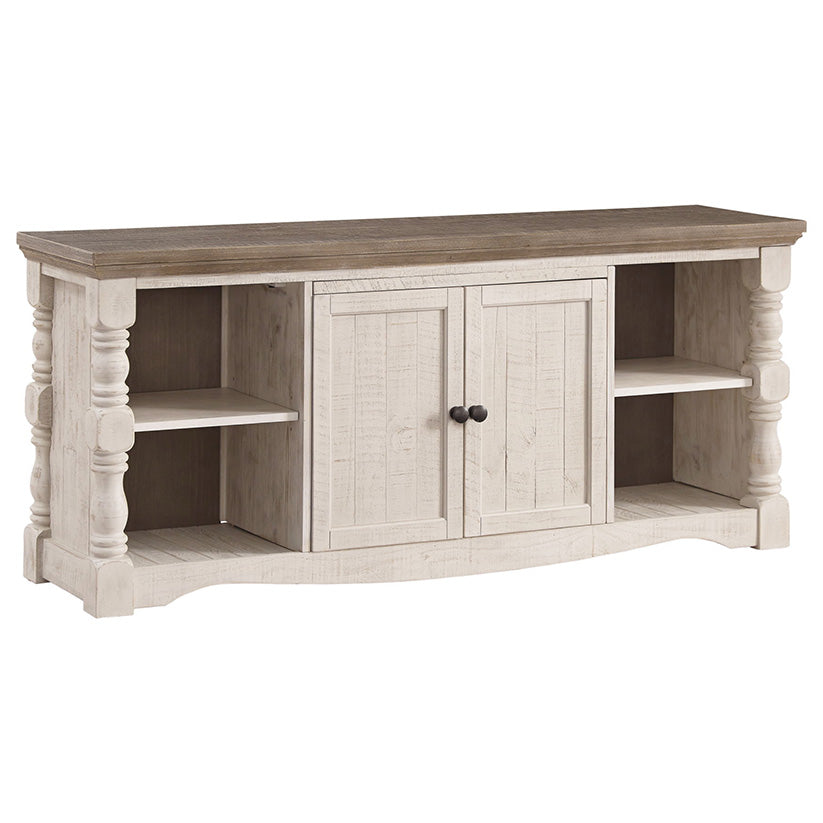 Havalance - Brown / Beige - Extra Large TV Stand - 2 Doors