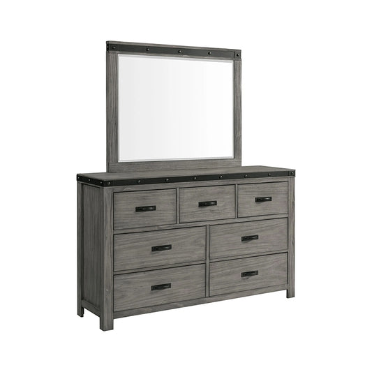 Wade - 7 Drawer Dresser & Mirror Set - Black