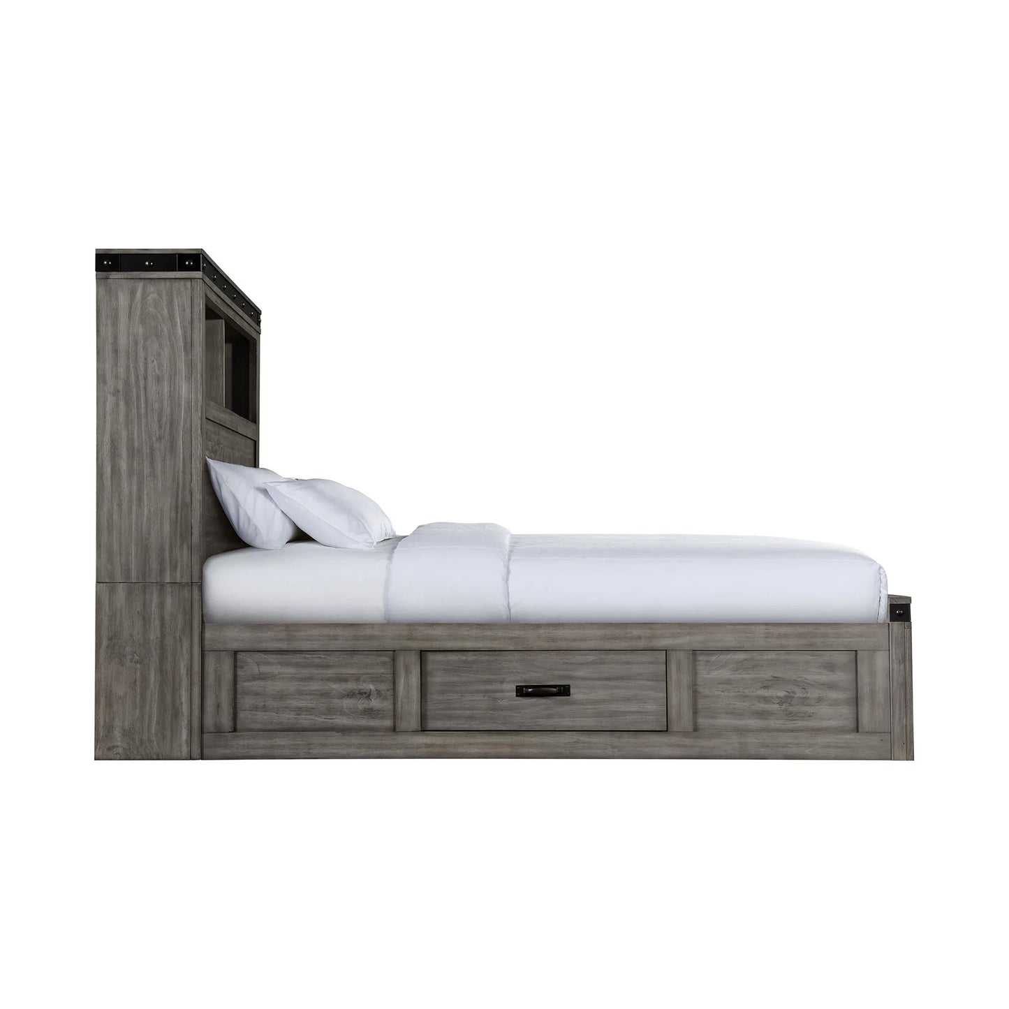 Wade - Youth Twin Platform Storage Bed - Black Finish