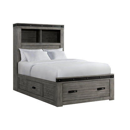 Wade - Youth Twin Platform Storage Bed - Black Finish