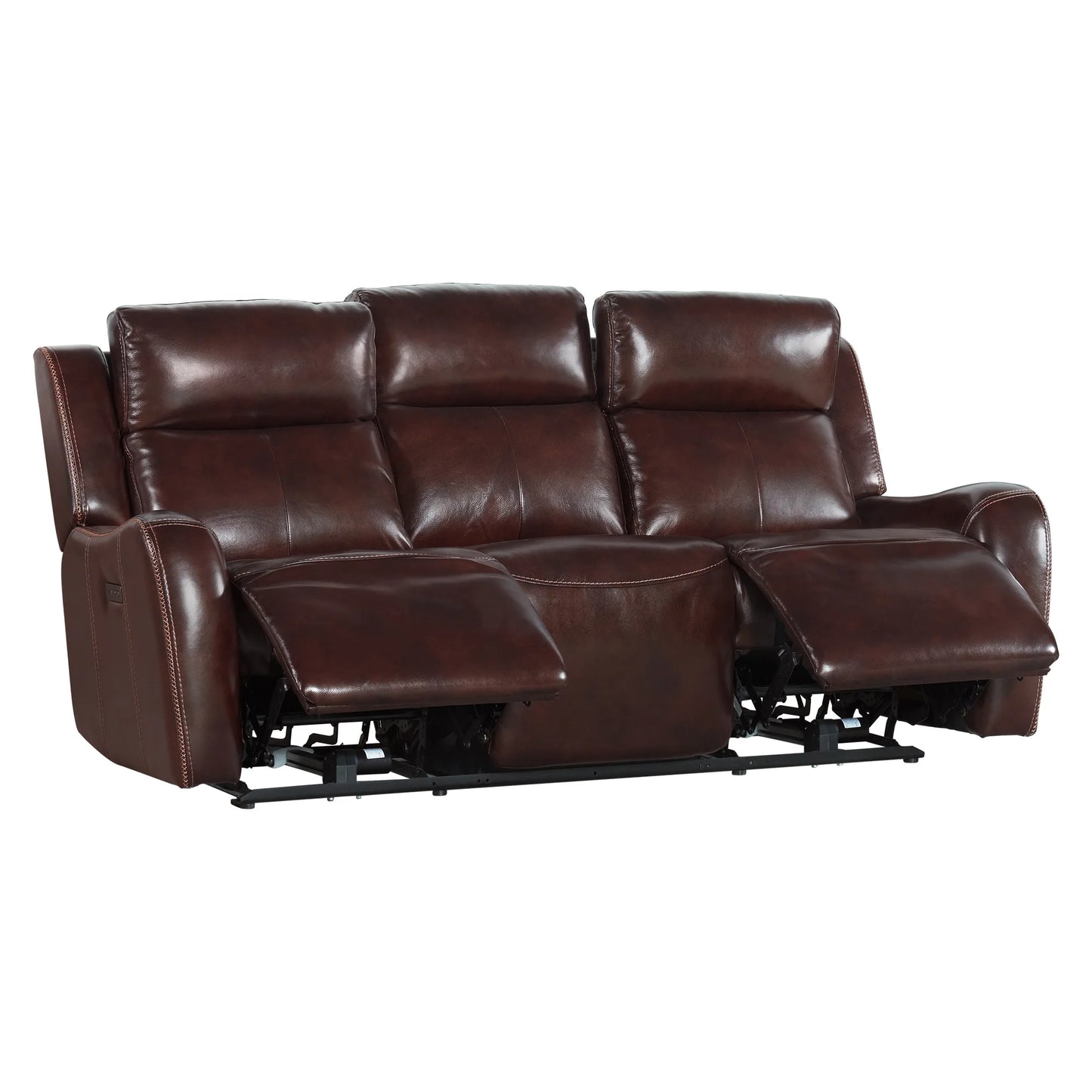 Wainwright - Dual-Power Sofa - Reddish Brown