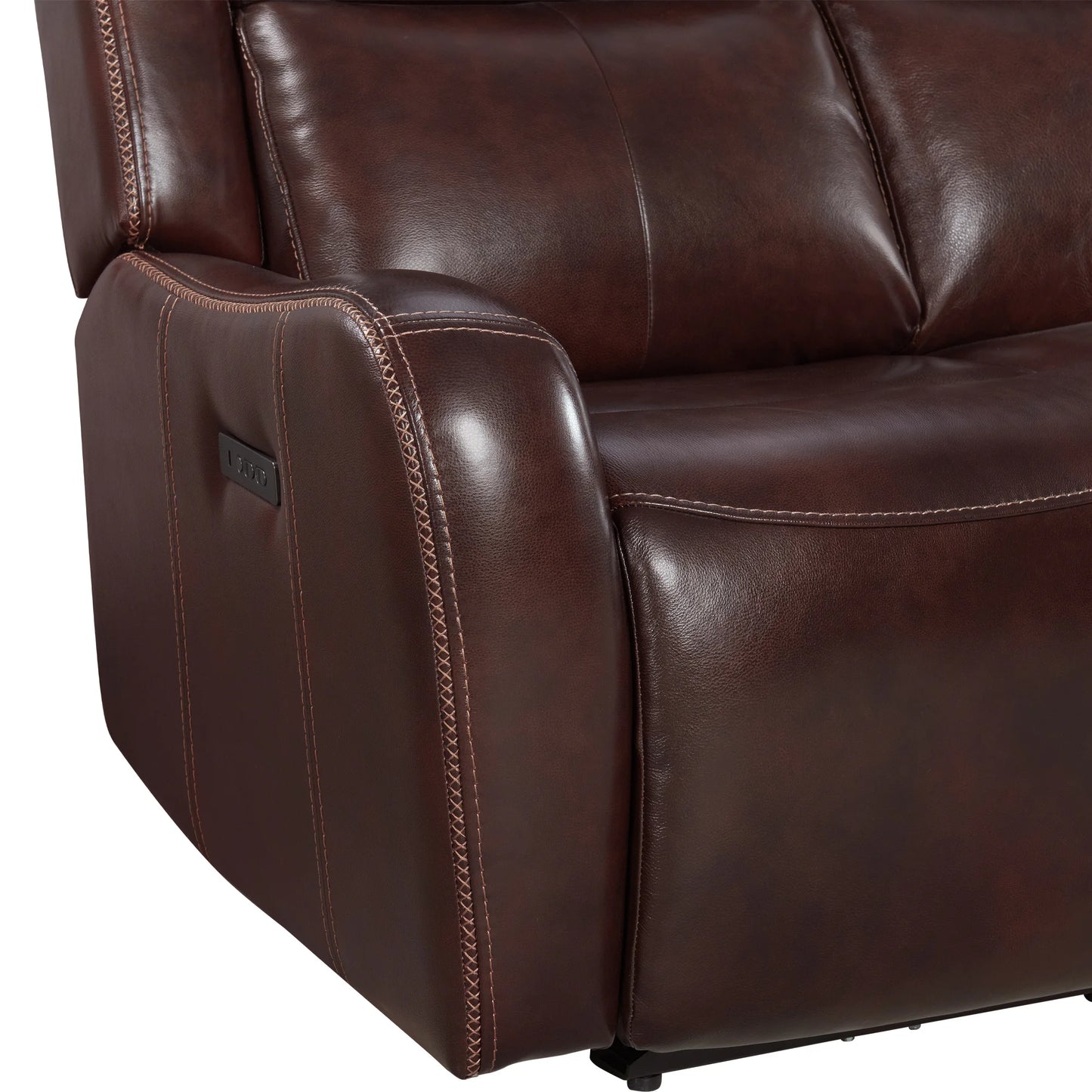 Wainwright - Dual-Power Sofa - Reddish Brown