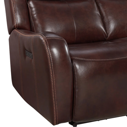 Wainwright - Dual-Power Sofa - Reddish Brown