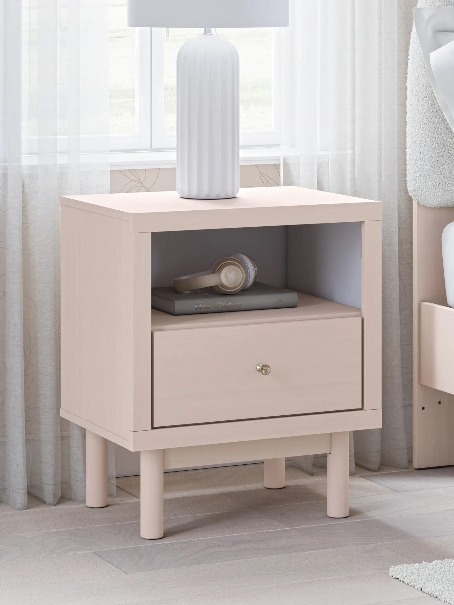 Wistenpine - Blush - One Drawer Night Stand 1