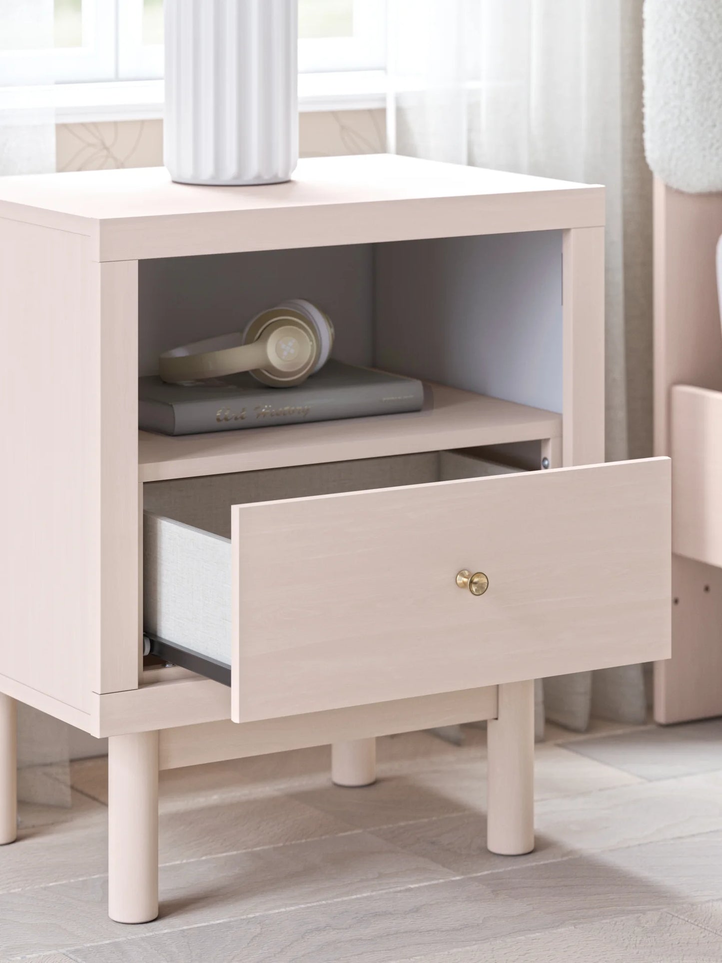 Wistenpine - Blush - One Drawer Night Stand 9