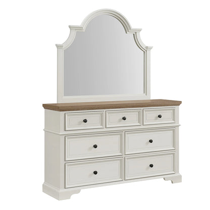 Eastwood - Youth Dresser And Mirror Set - Brown And White