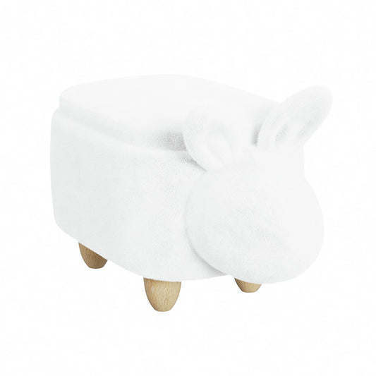 Animal Stools - Rabbit Storage Stool - White