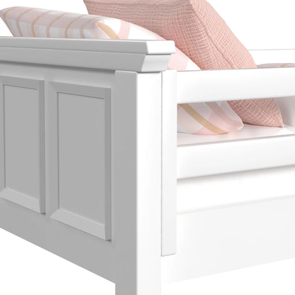 Hampton Kids - Twin Over Twin Bunk With Ladder And Trundle - White