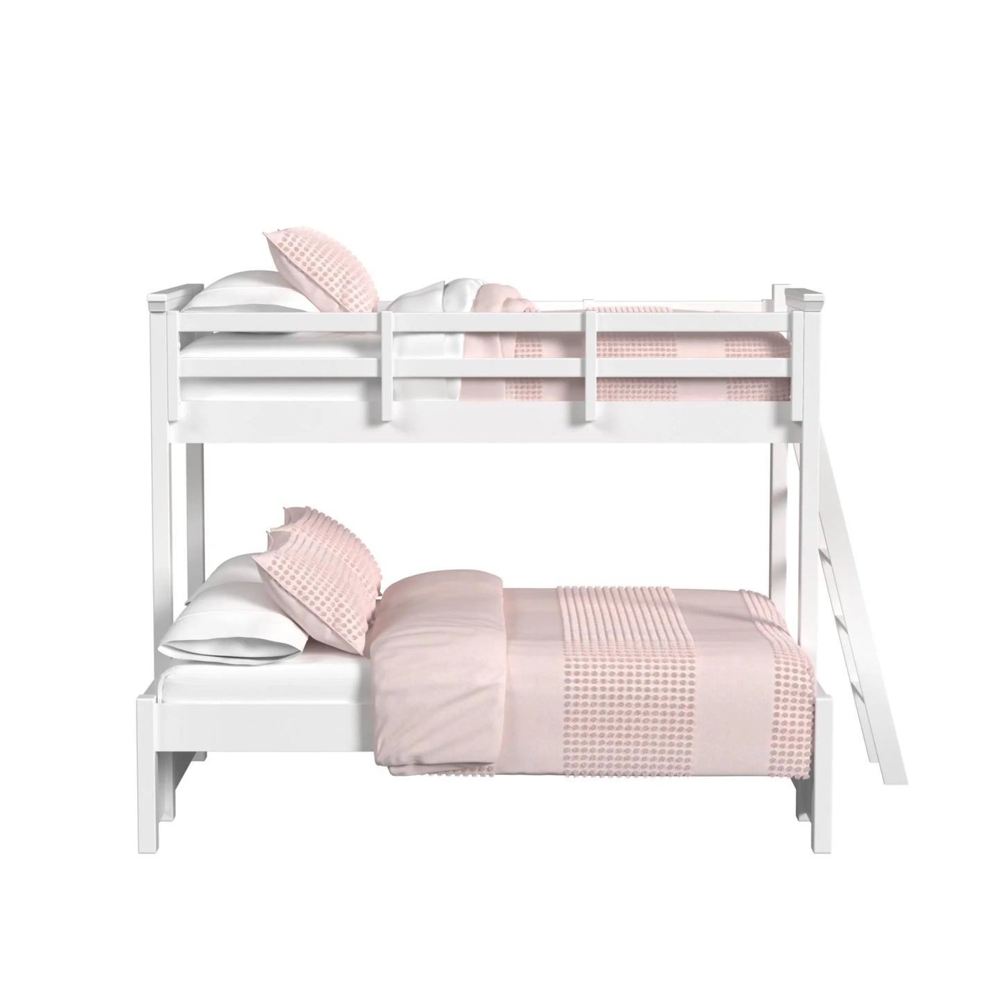 Hampton Kids - Twin Over Full Bunk With Ladder - White
