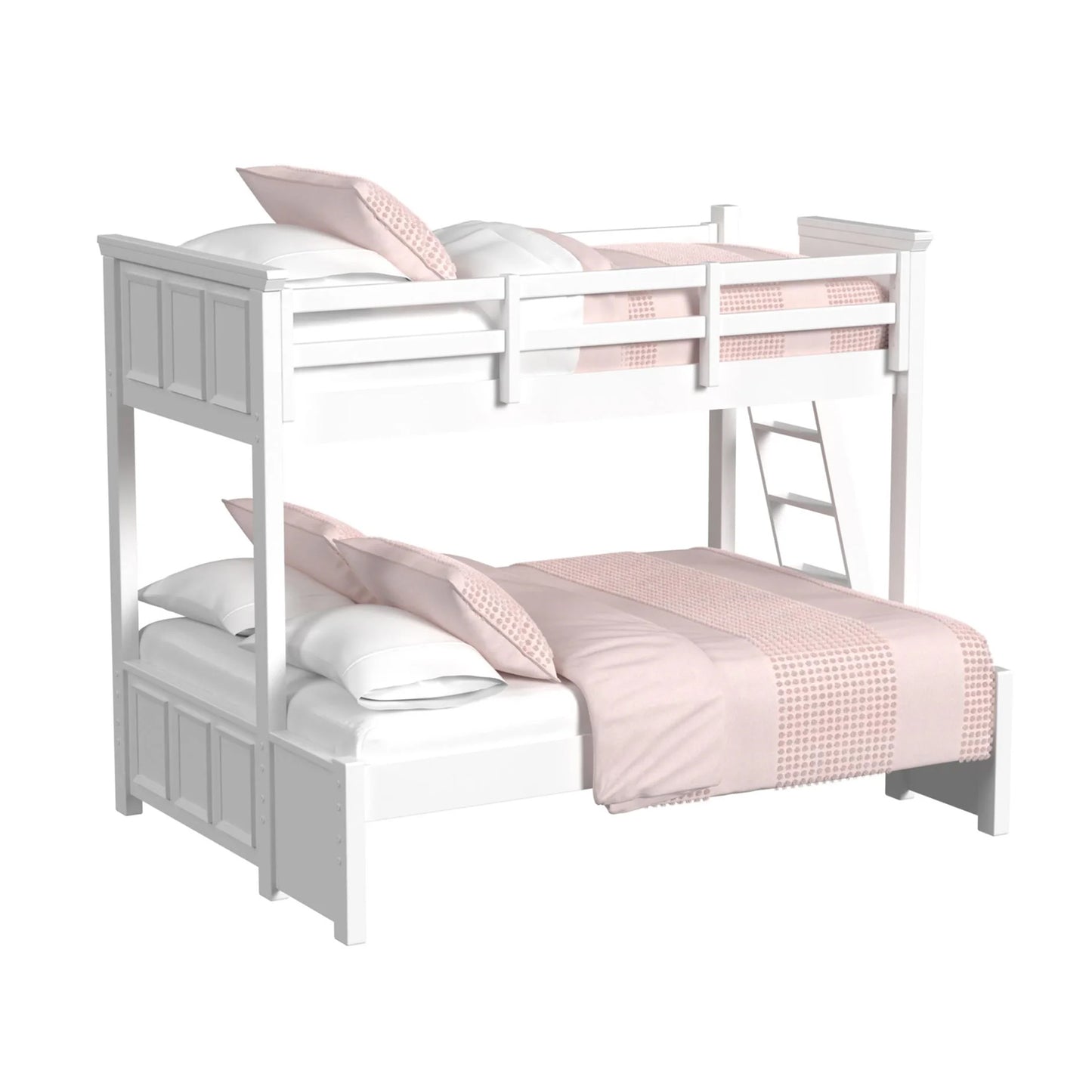 Hampton Kids - Twin Over Full Bunk With Ladder - White