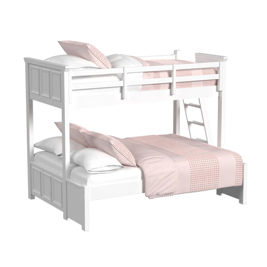 Hampton Kids - Twin Over Full Bunk With Ladder - White
