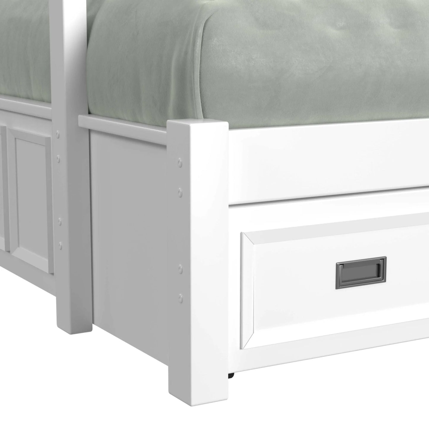 Hampton Kids - Twin Over Full Bunk With Staircase And Trundle - White