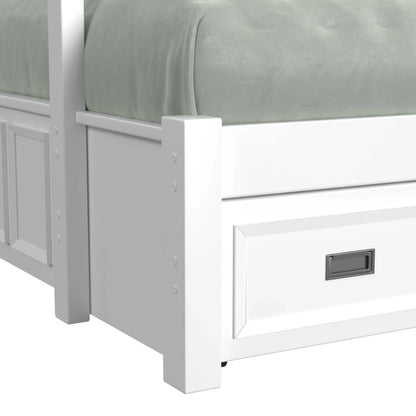 Hampton Kids - Twin Over Full Bunk With Staircase And Trundle - White