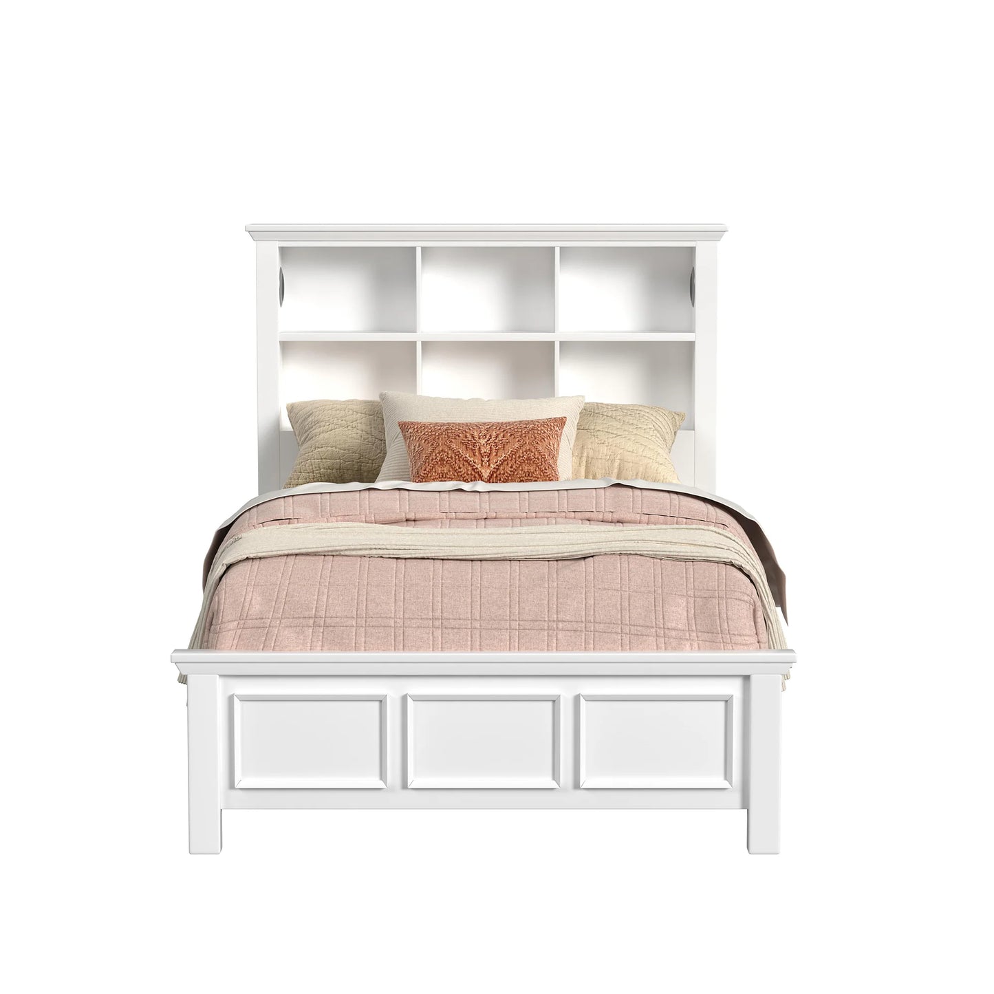 Hampton Kids - Full Bookcase Bed - White