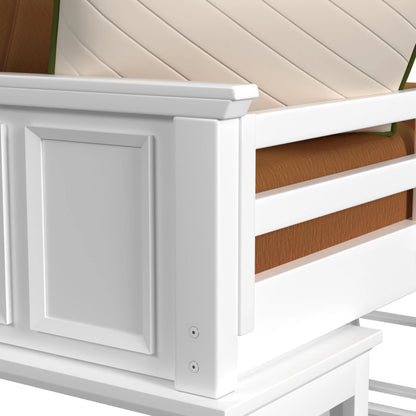 Hampton Kids - Twin Loft With Ladder And Desk With Speaker - White