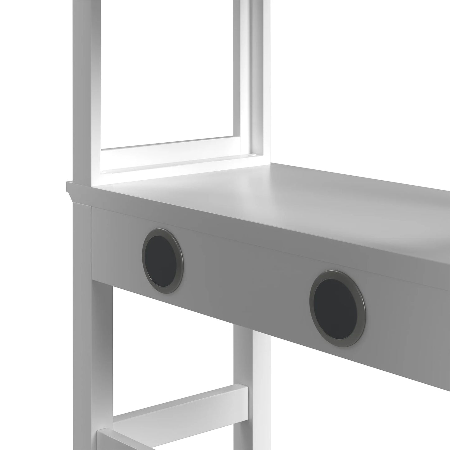 Hampton Kids - Twin Loft With Staircase And Desk With Speaker - White