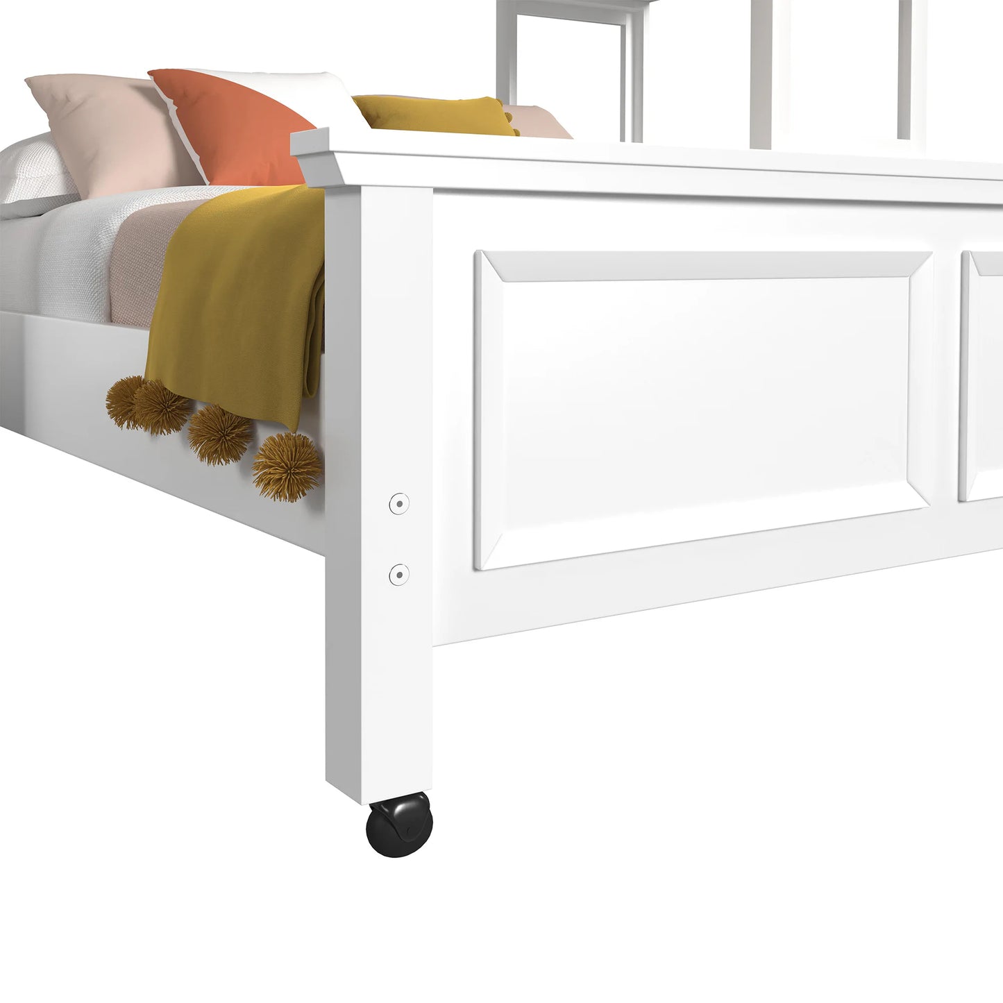 Hampton Kids - Twin Over Full Loft With Staircase And Desk With Speaker - White