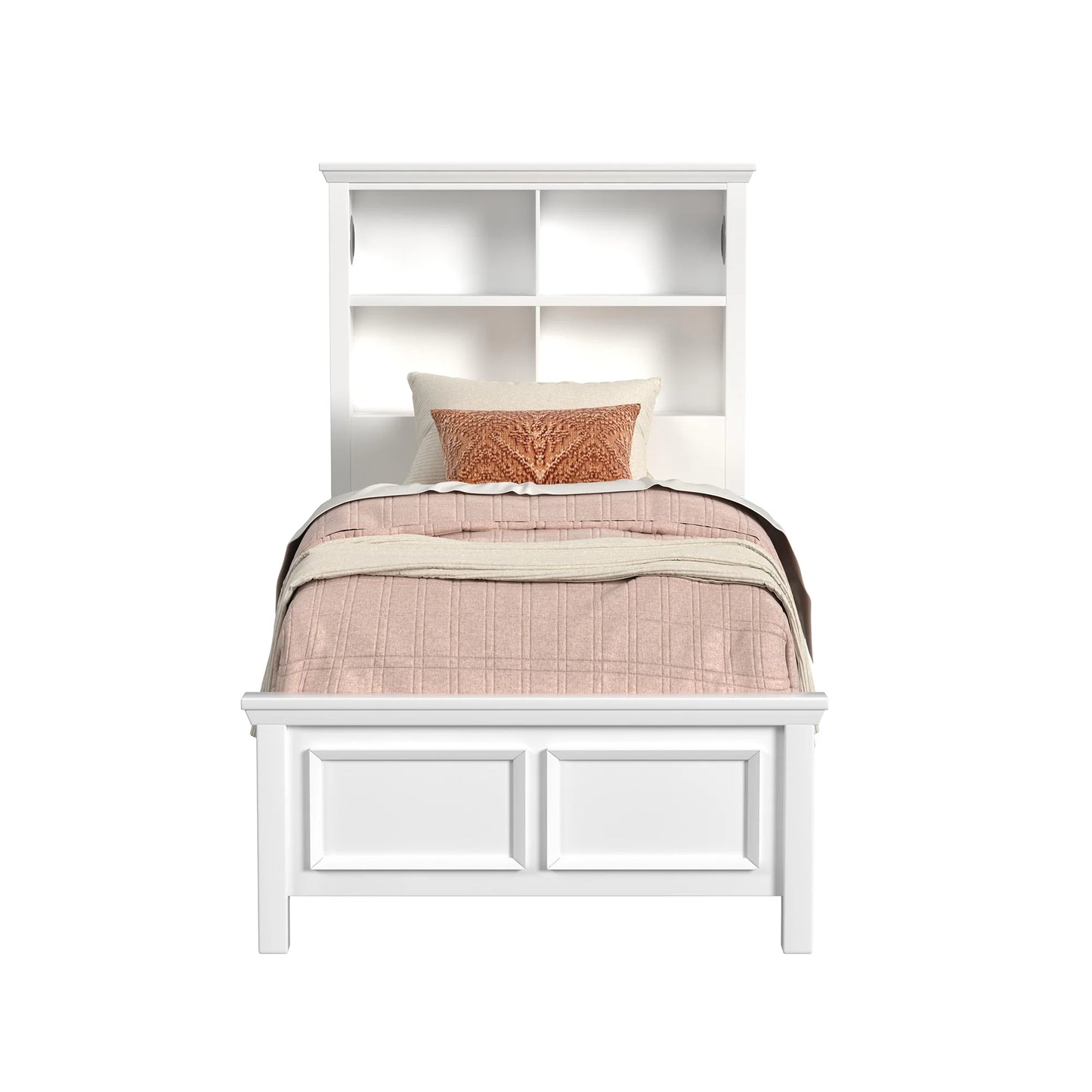 Hampton Kids - Twin Bookcase Bed - White