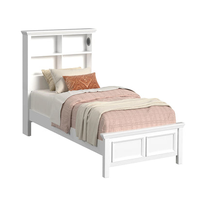 Hampton Kids - Twin Bookcase Bed - White