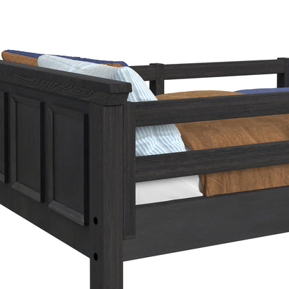 Hampton Kids - Twin Over Twin Bunk With Staircase And Trundle - Charcoal