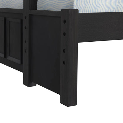 Hampton Kids - Twin Over Full Bunk With Ladder - Charcoal