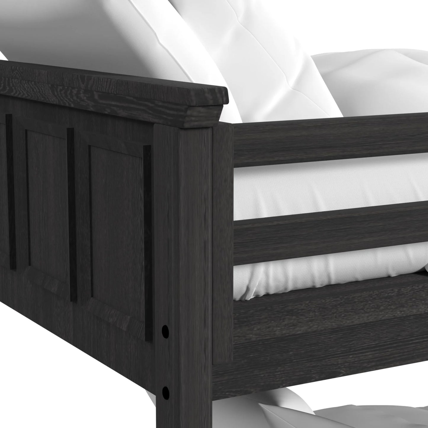 Hampton Kids - Twin Over Full Bunk With Ladder And Trundle - Charcoal