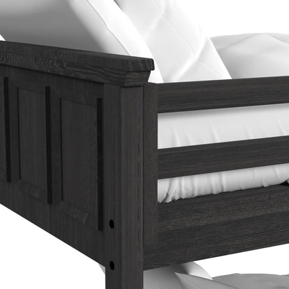 Hampton Kids - Twin Over Full Bunk With Ladder And Trundle - Charcoal