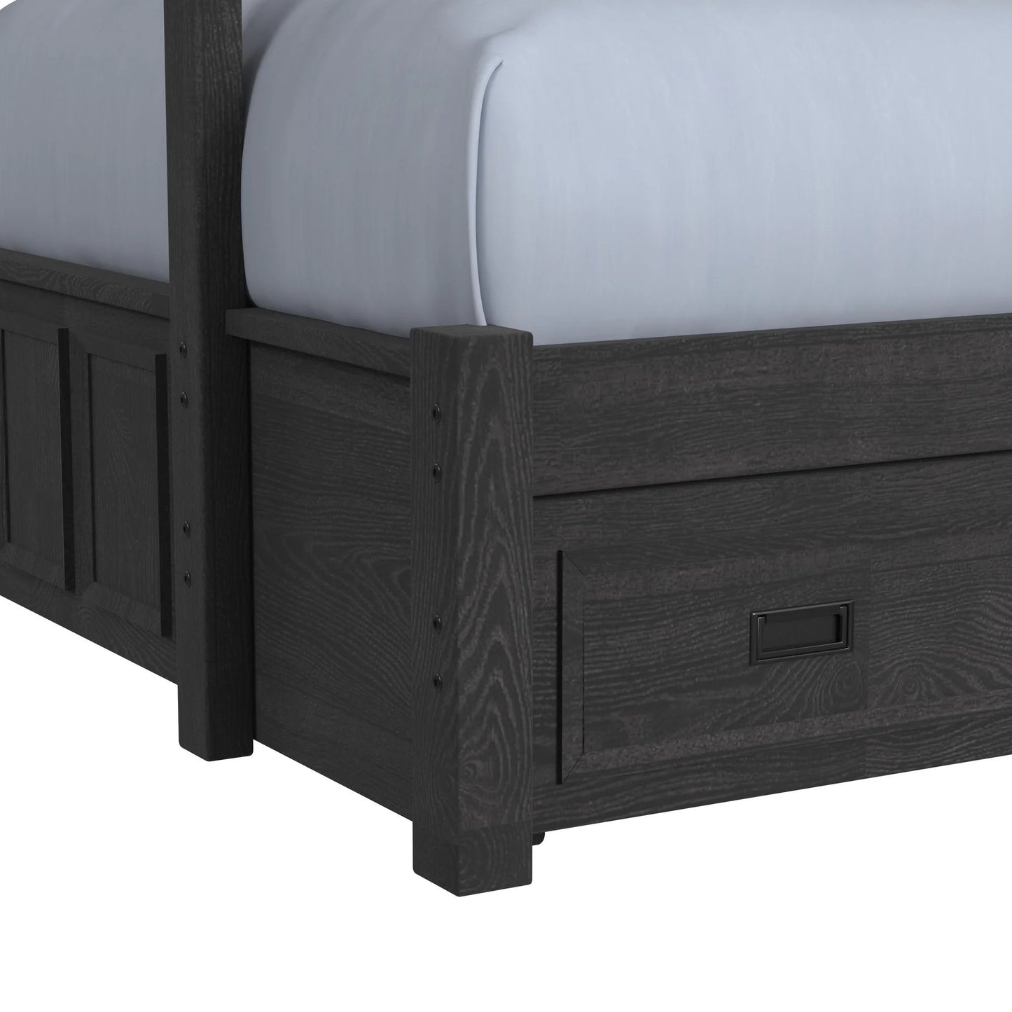 Hampton Kids - Twin Over Full Bunk With Staircase And Trundle - Charcoal