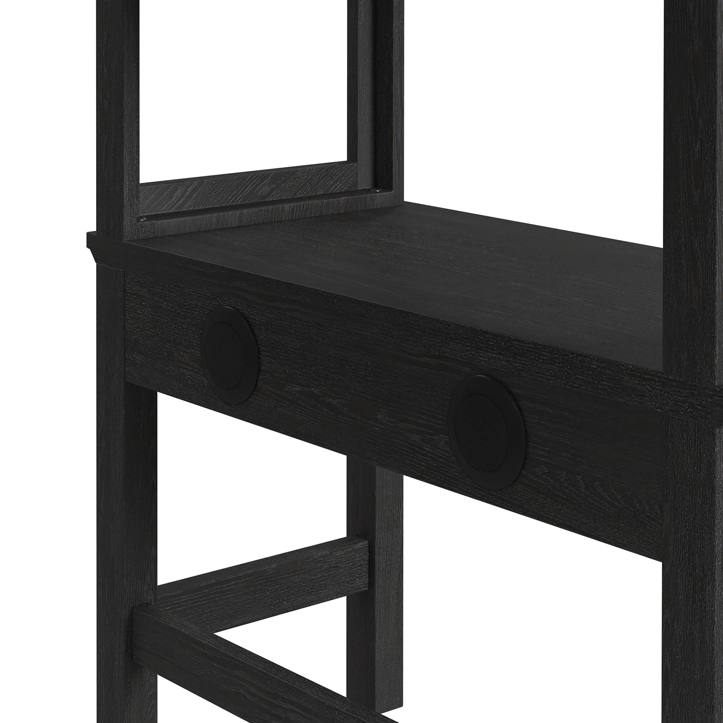 Hampton Kids - Twin Loft With Ladder And Desk With Speaker - Charcoal