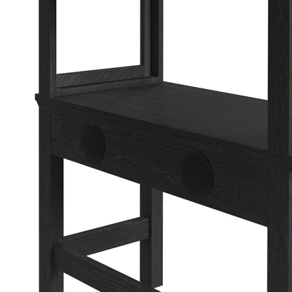 Hampton Kids - Twin Loft With Ladder And Desk With Speaker - Charcoal