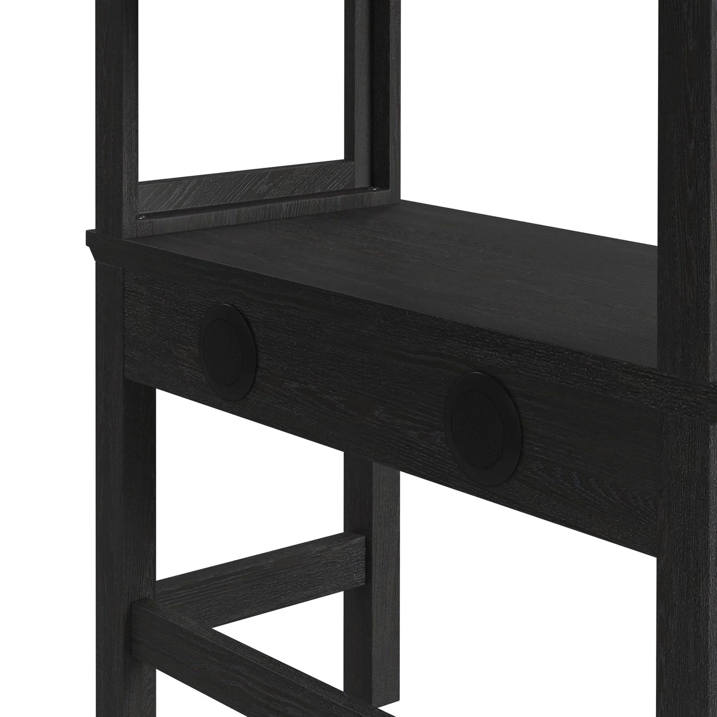Hampton Kids - Twin Loft With Staircase And Desk With Speaker - Charcoal