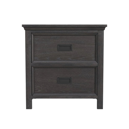 Hampton Kids - 2-Drawer Nightstand With USB - Charcoal