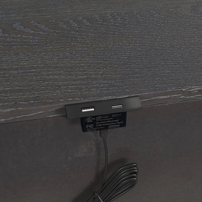 Hampton Kids - 2-Drawer Nightstand With USB - Charcoal