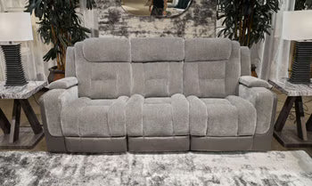 Mixed Motion - Power Reclining Sofa With Adjustable Headrest - Shadow