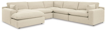 Elyza - Linen - Left Arm Facing Corner Chaise 5 Pc Sectional