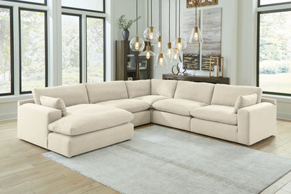 Elyza - Linen - Left Arm Facing Corner Chaise 5 Pc Sectional