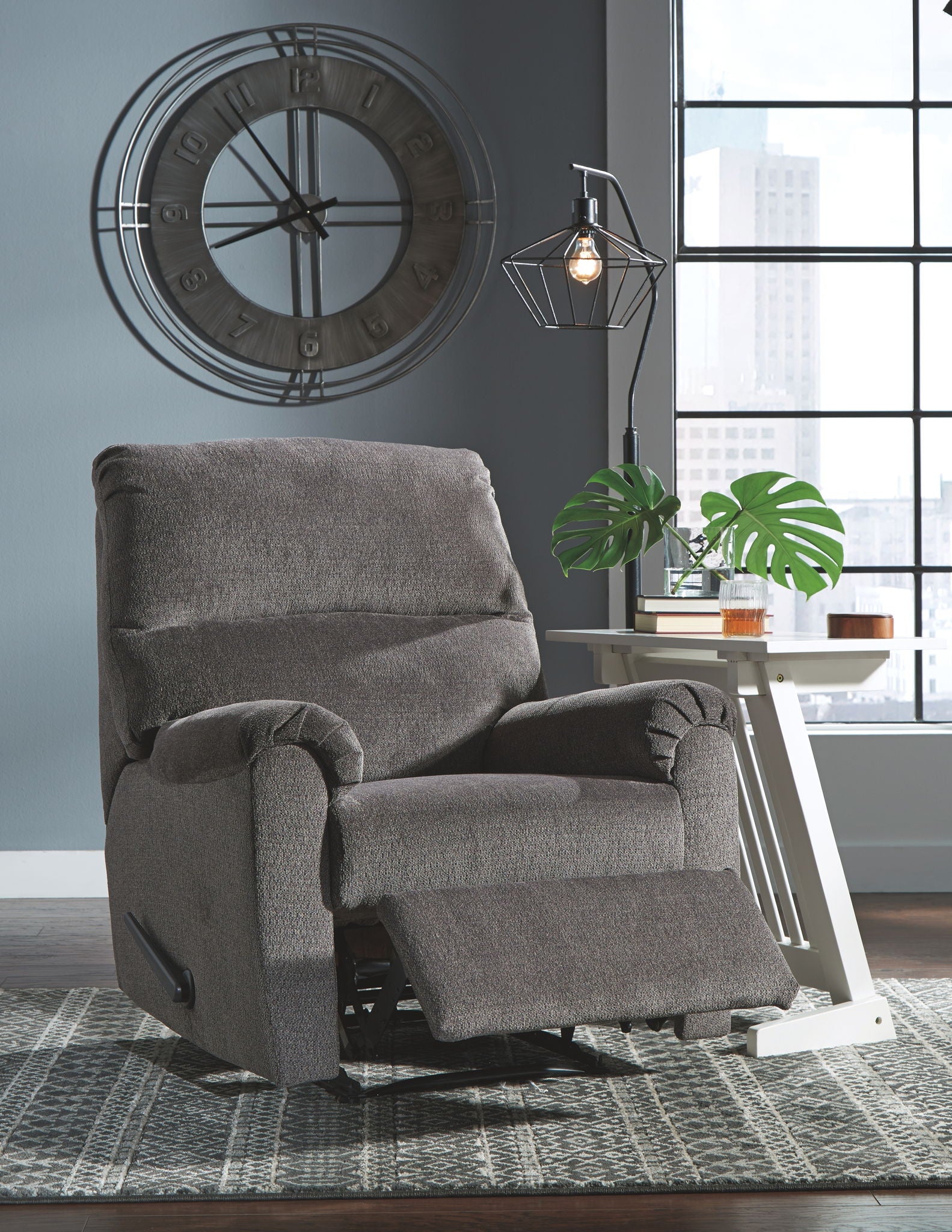Nerviano - Gray - Zero Wall Recliner – Furniture Warehouse Ohio
