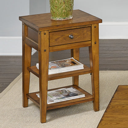 Lake House - Chair Side Table - Light Brown