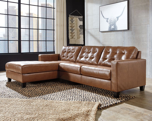 Baskove - Auburn - Left Arm Facing Corner Chaise 2 Pc Sectional