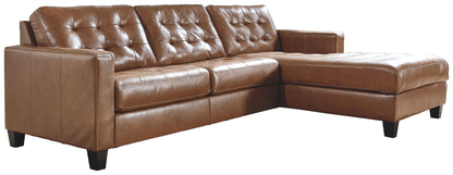 Baskove - Auburn - Right Arm Facing Corner Chaise 2 Pc Sectional