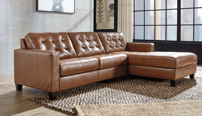 Baskove - Auburn - Right Arm Facing Corner Chaise 2 Pc Sectional