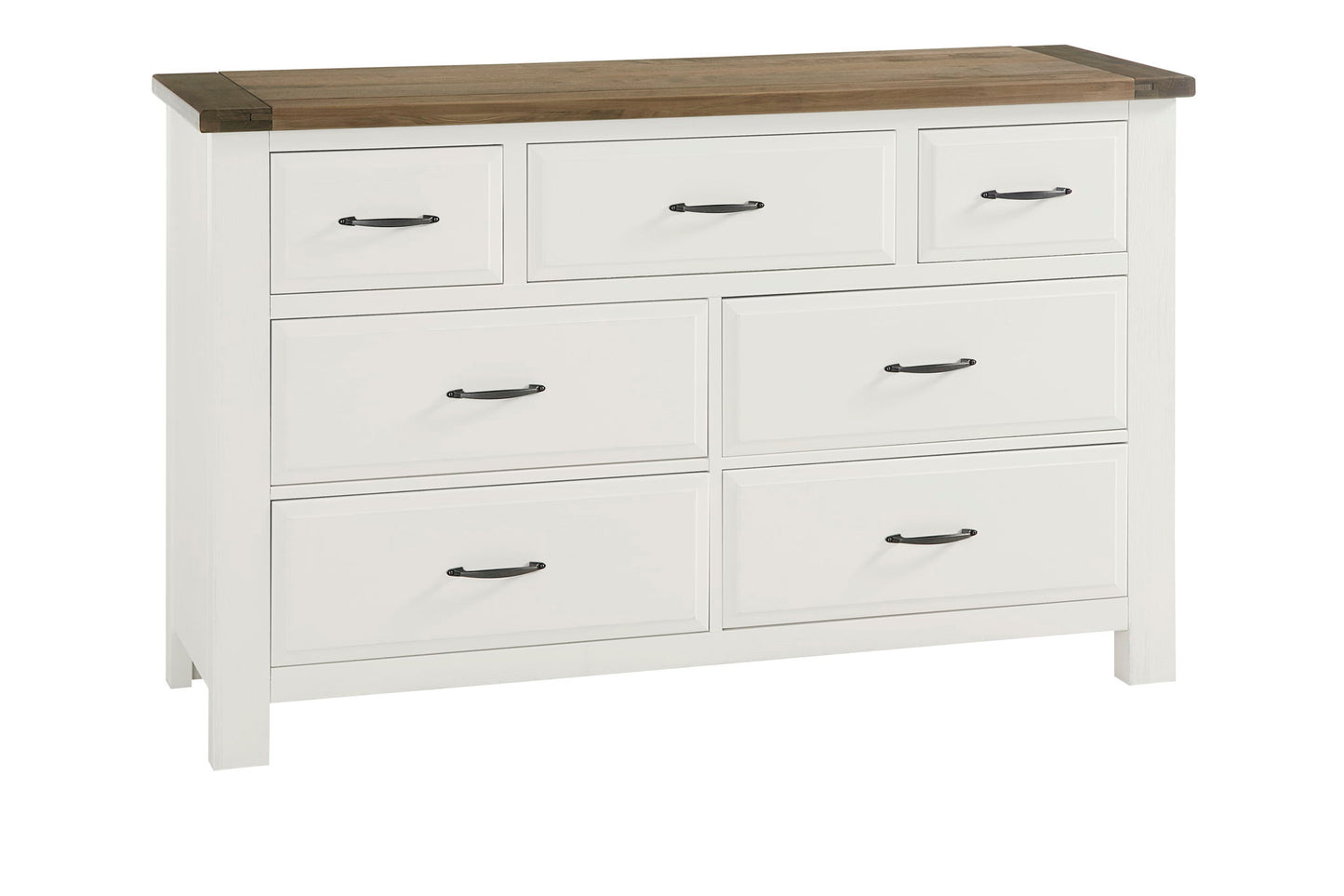 Maple Road - 7-Drawers Triple Dresser - Soft White