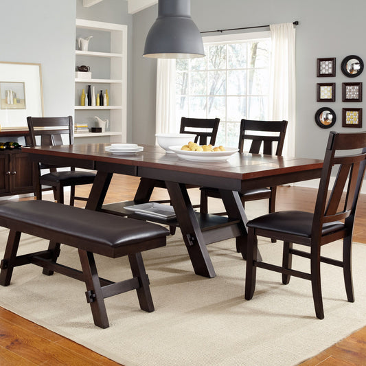 Lawson - 6 Piece Rectangular Table Set - Dark Brown