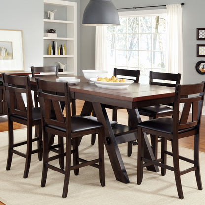 Lawson - 7 Piece Gathering Table Set - Dark Brown