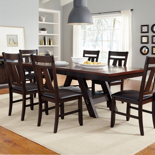 Lawson - 7 Piece Rectangular Table Set - Dark Brown