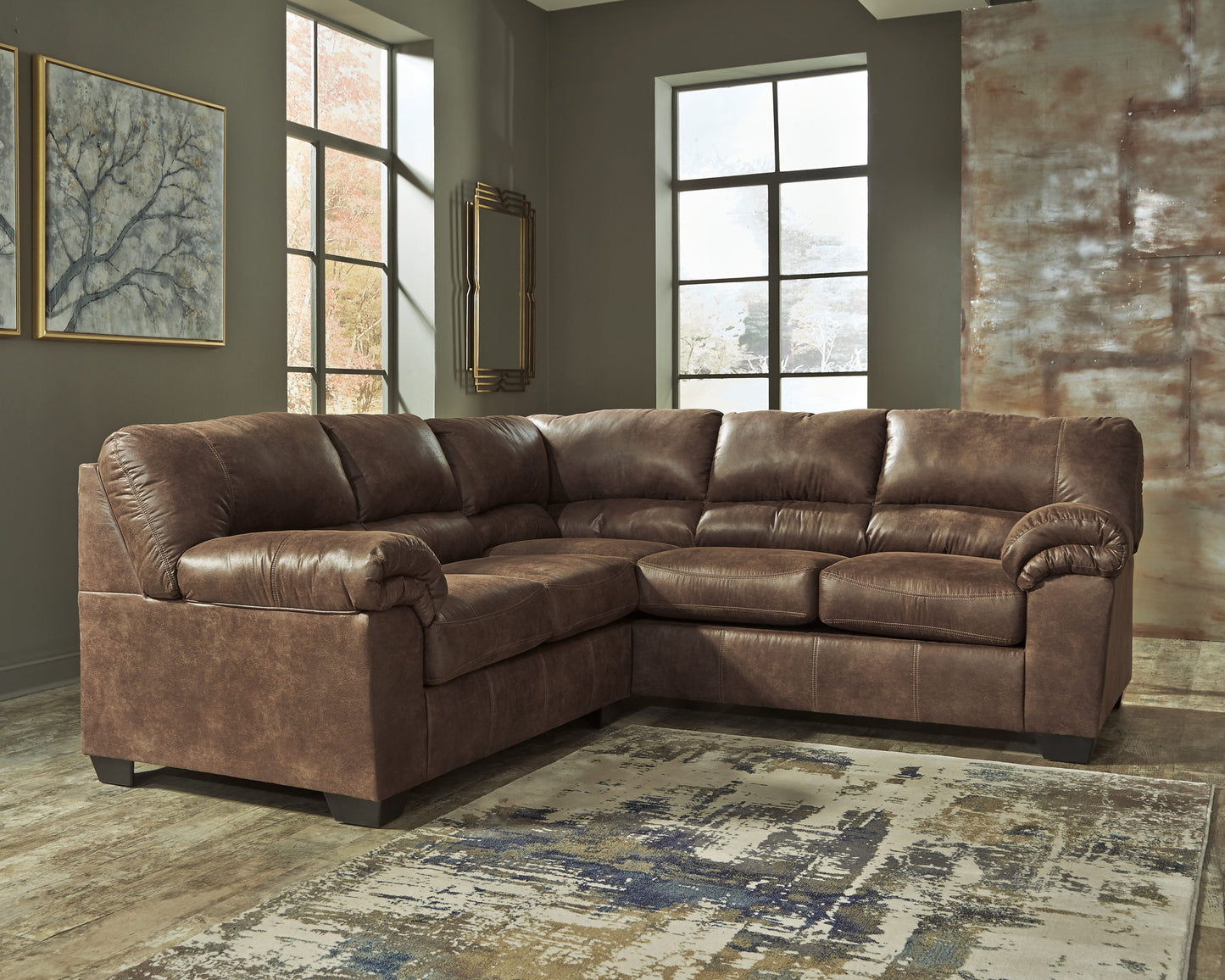 Bladen - Coffee - Right Arm Facing Sofa 2 Pc Sectional