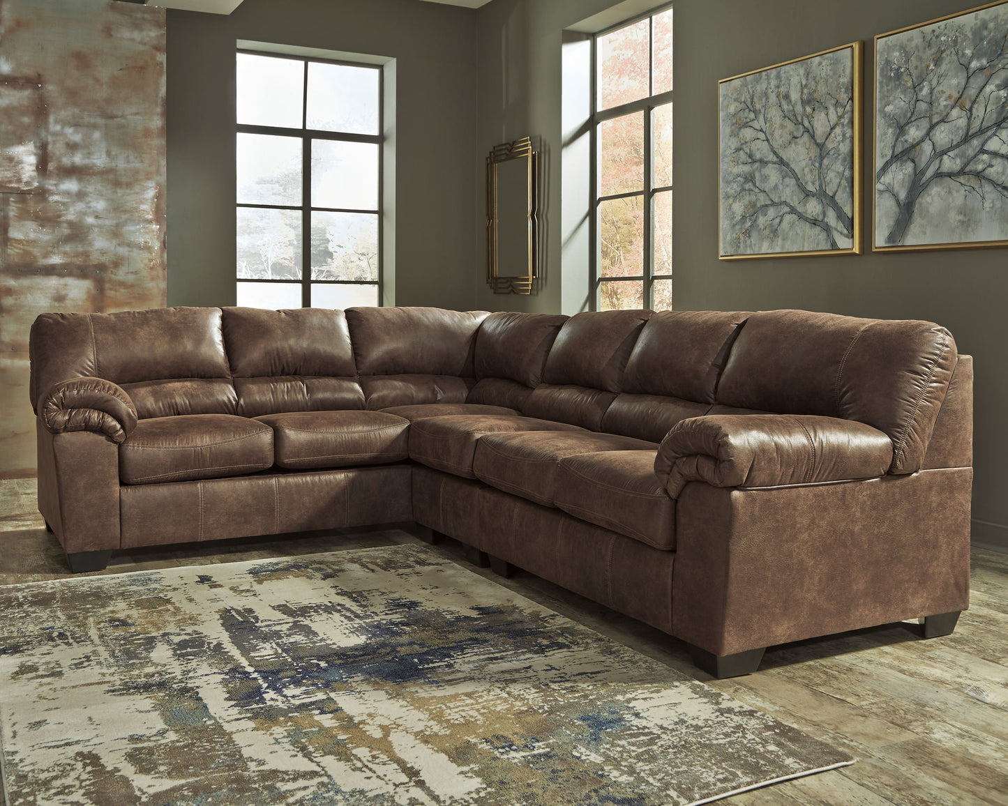 Bladen - Coffee - Left Arm Facing Sofa 3 Pc Sectional