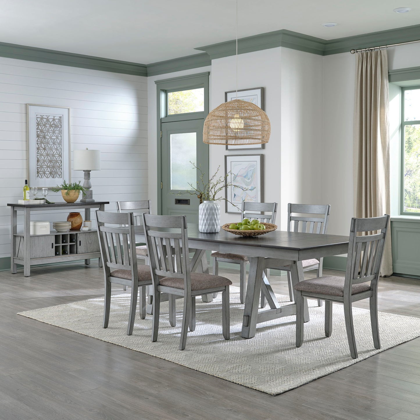 Newport - 7 Piece Trestle Table Set